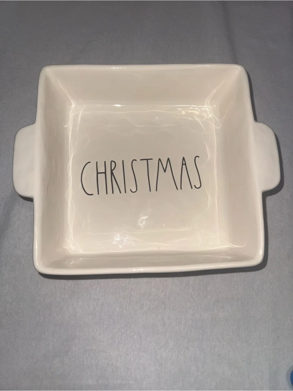 Rae Dunn CHRISTMAS Square Baking Dish 9” Artisan Collection Ceramic Baker